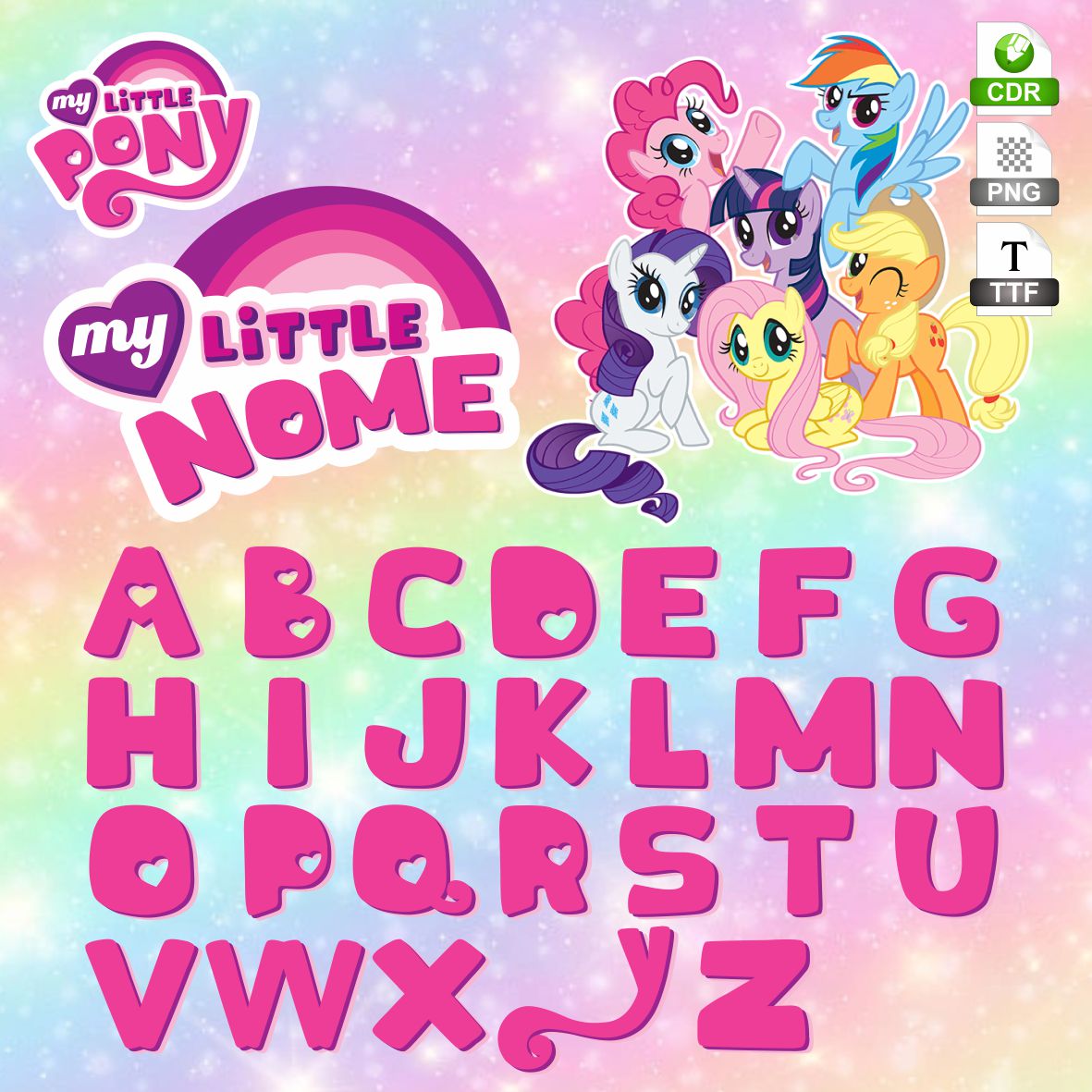 Arte Logo Nome My Little Pony - Arte Digital