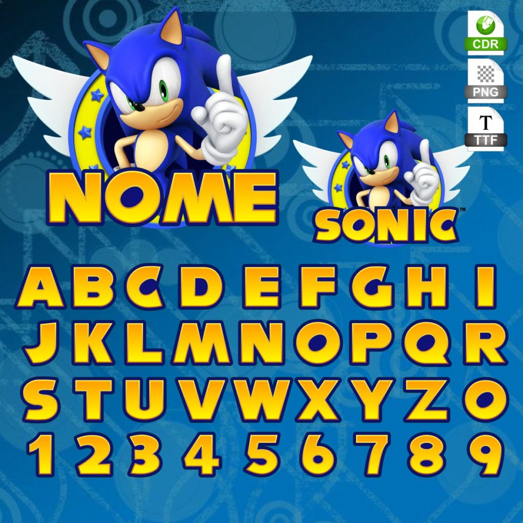 Sonic fonte arte digital shop
