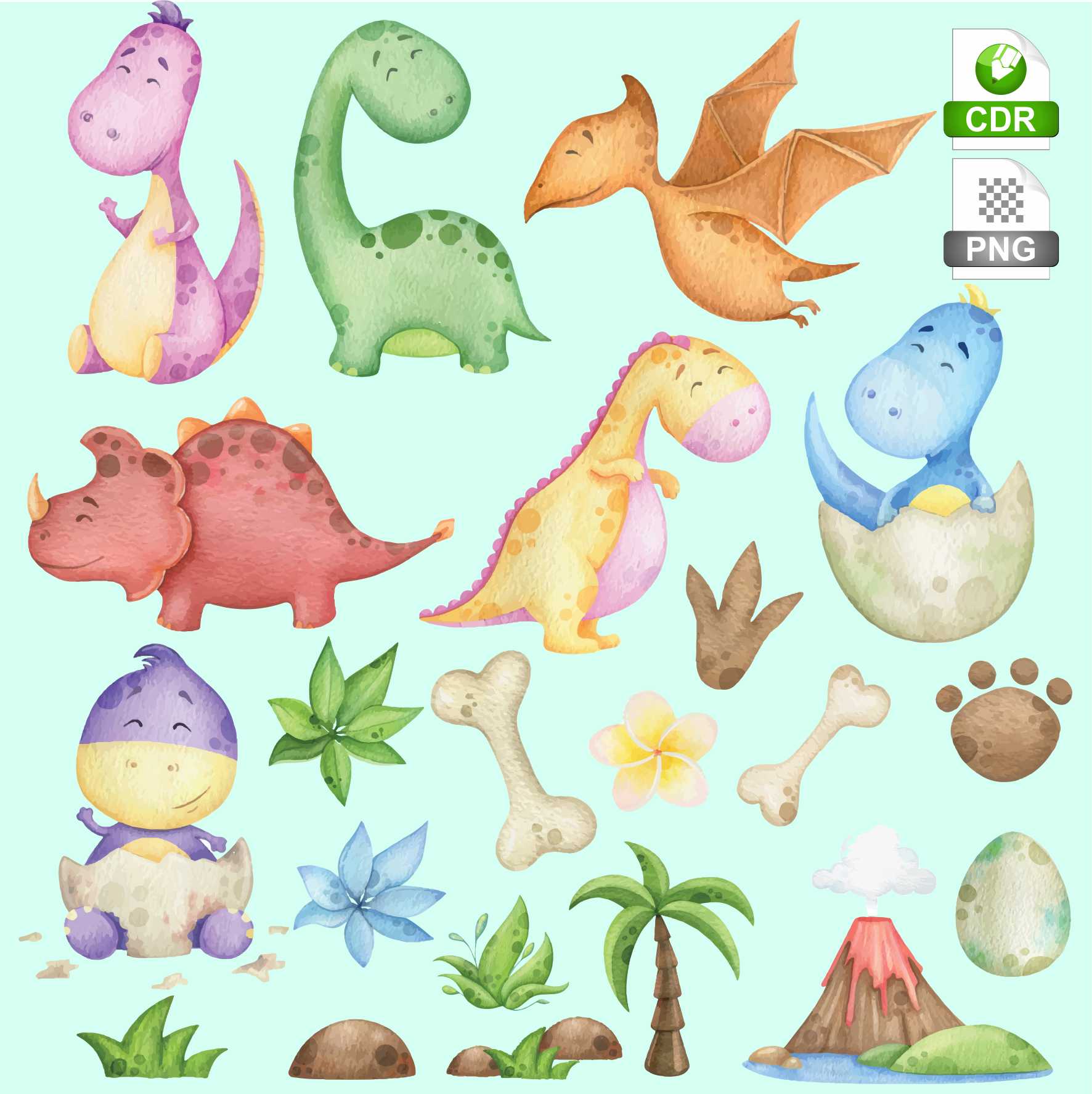 Dinossauro Baby 001 – Arte Digital Shop