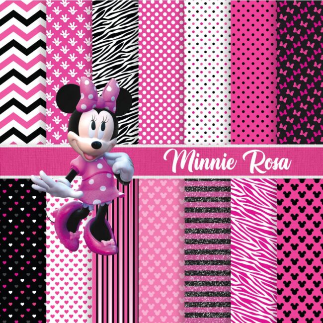 papeis minnie mouse rosa