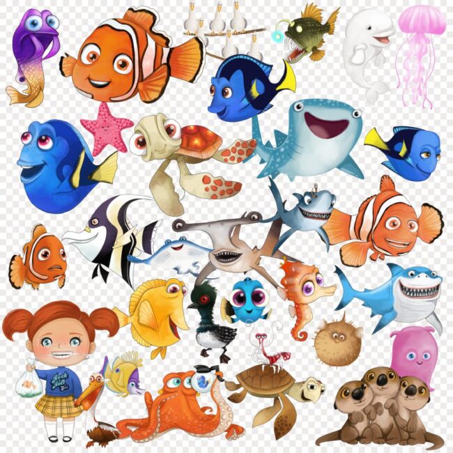 procurando nemo aquarela png